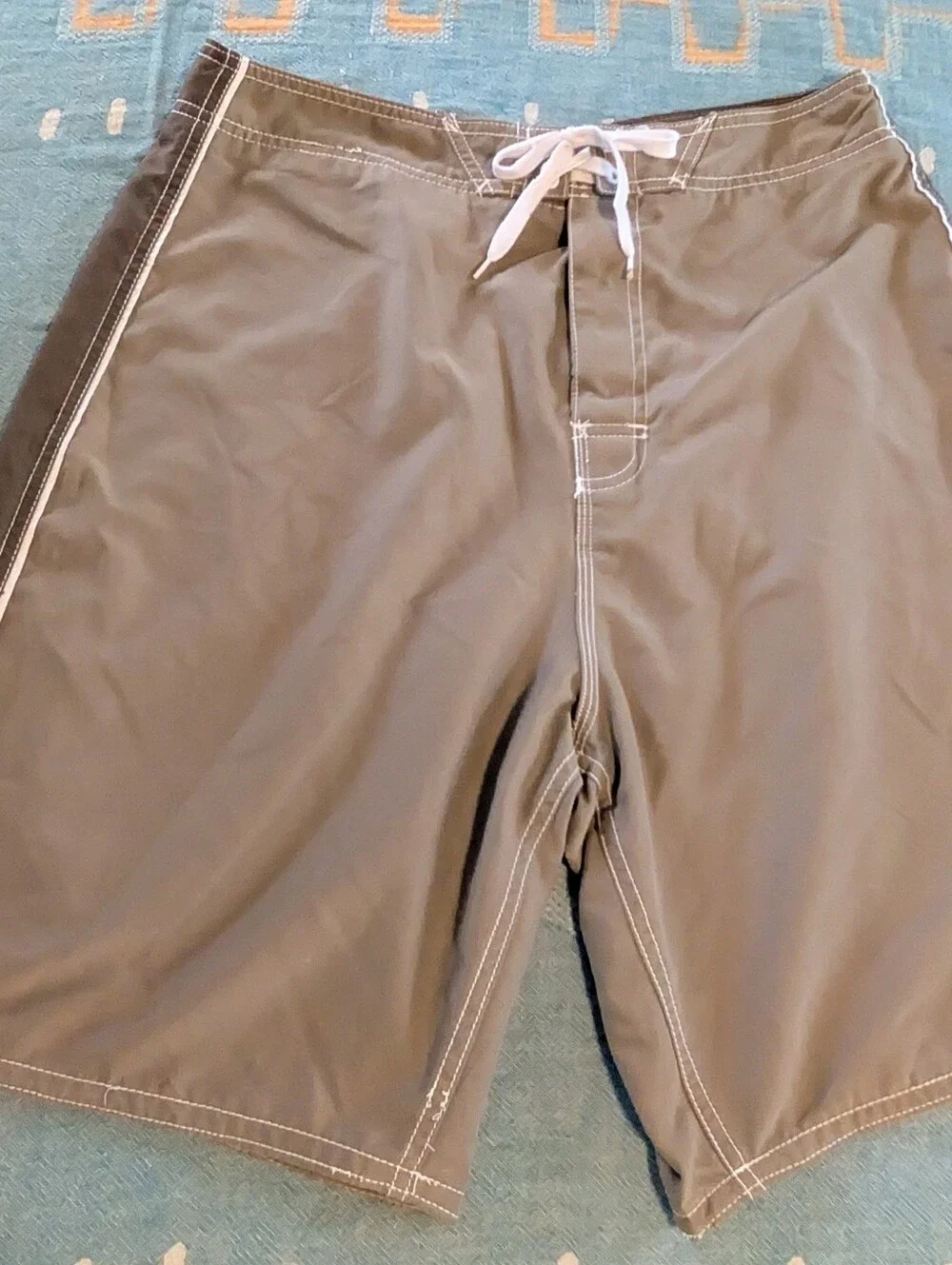 Joe Boxer Swim Shorts Mens Medium Gray/Taupe